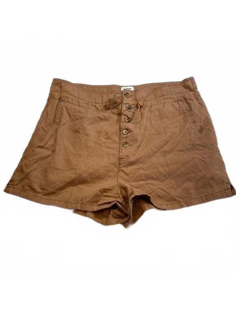Urban Outfitters BDG Terra Bungee Paperbag High Rise Button Fly Brown Shorts M